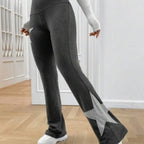 Pantalon long avec motif étoile pour femmes