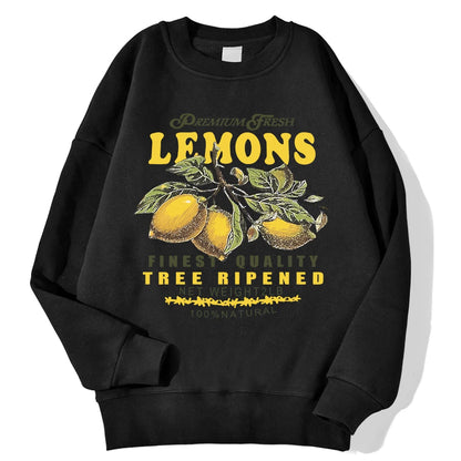 Sweat à Capuche Femme – Imprimé Léopard, Citrons et Soleil