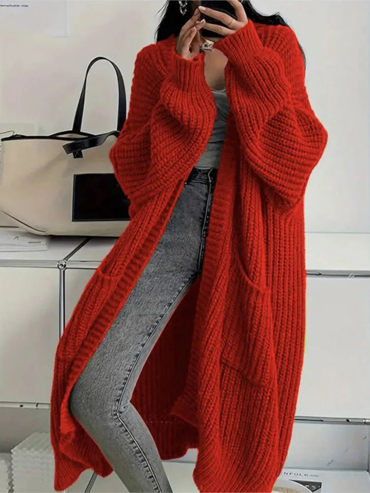 Cardigan longue tricoté pour femmes