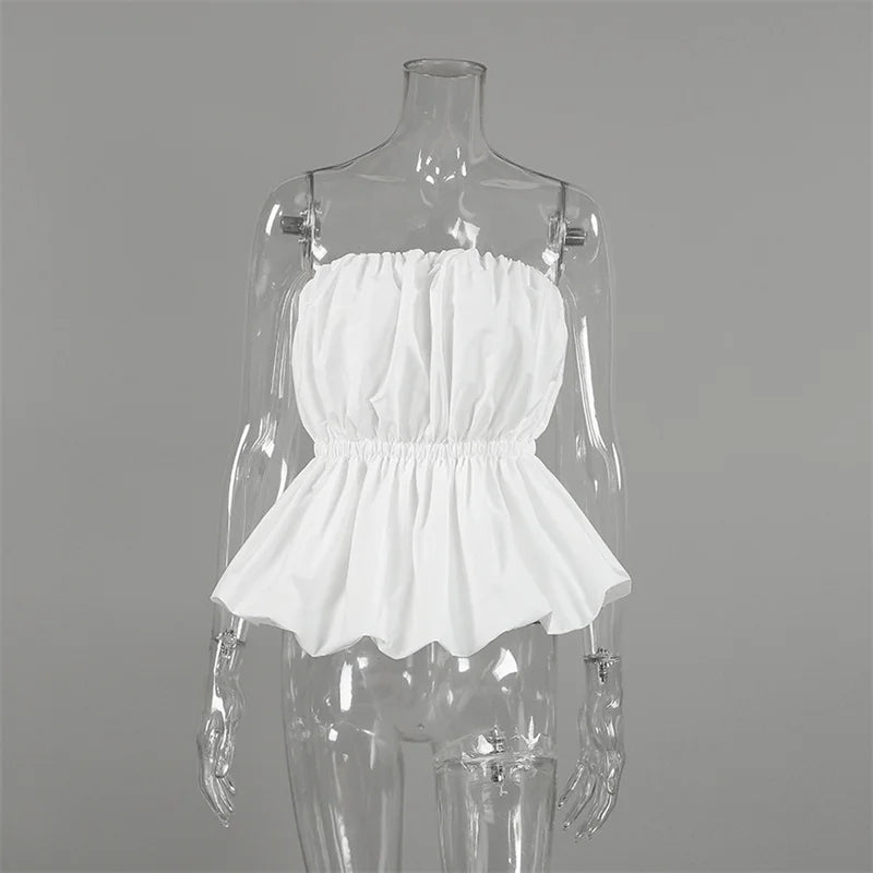 Bustier Blanc Sans Bretelles Femme – Look Chic