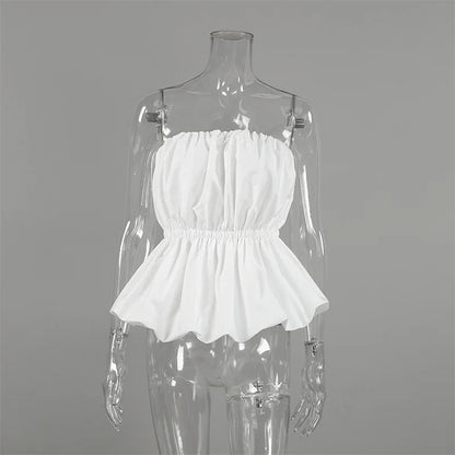 Bustier Blanc Sans Bretelles Femme – Look Chic