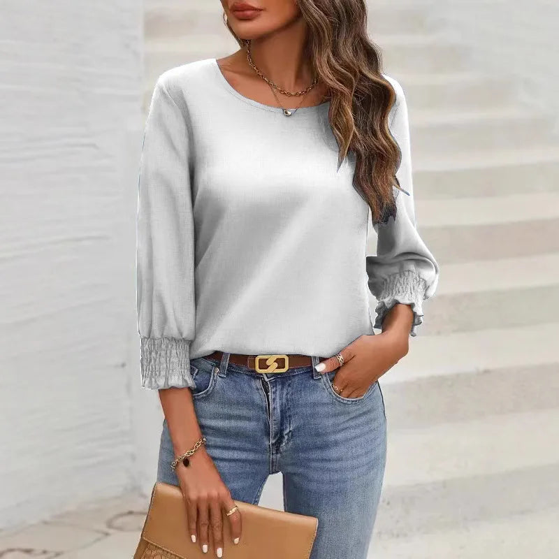 Chemisier tendance printemps été décontracté manches longues pour femmes