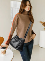 Sac à main en cuir véritable pour femmes