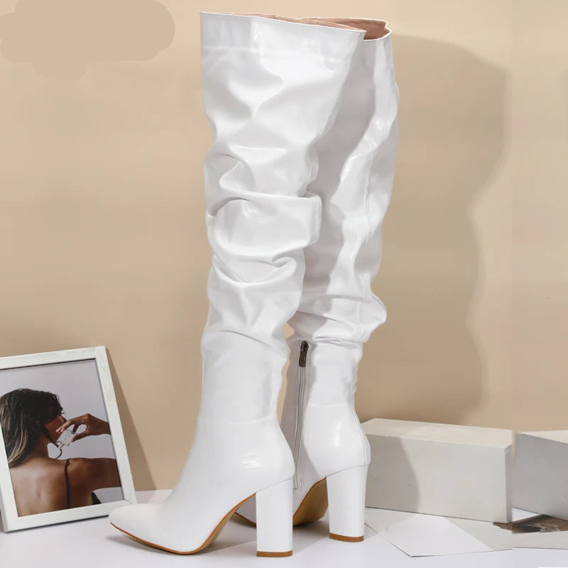 Bottes plissé pour femmes