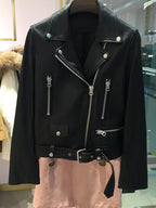 Veste en similicuir PU pour femmes