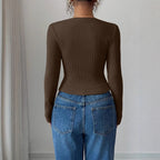 T-Shirt asymétrique plissé pour femme
