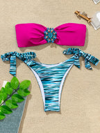 Maillot de bain deux pièces avec biscuits pour femmes