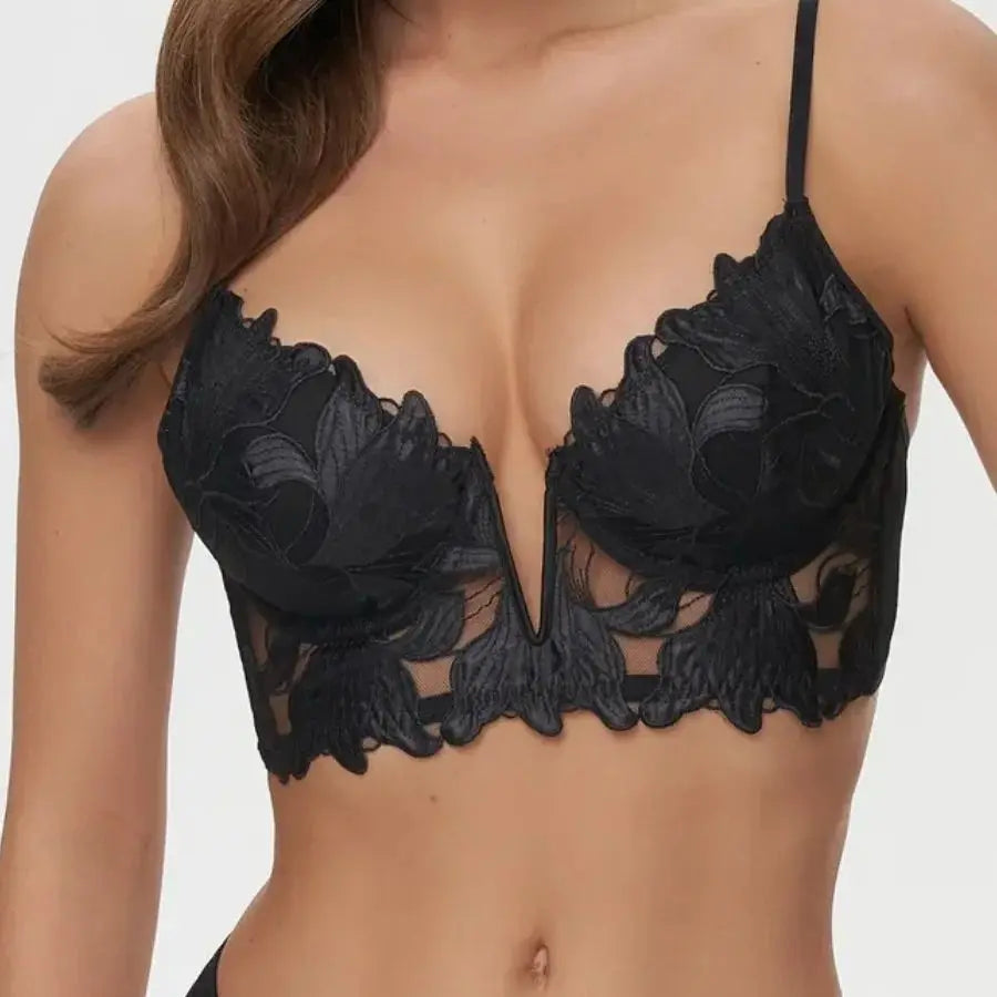 Soutien-gorge en dentelle avec armatures souples pour femmes