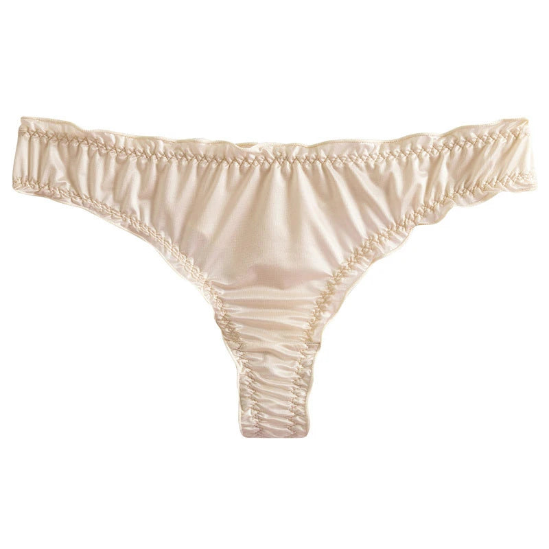 String Tanga Ultra-Fin Femme – Effet Soie Glacée