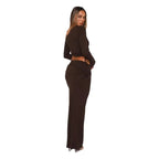 Ensemble robe longue et haut à manches longues pour femmes