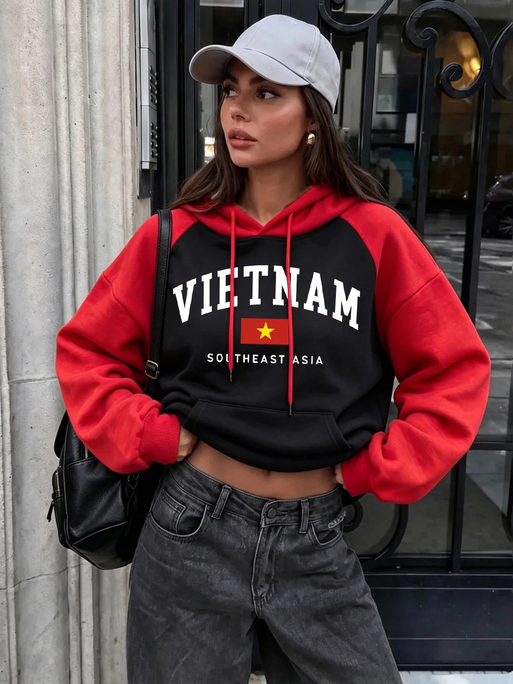 Sweat-shirts à capuche raglan pour femmes