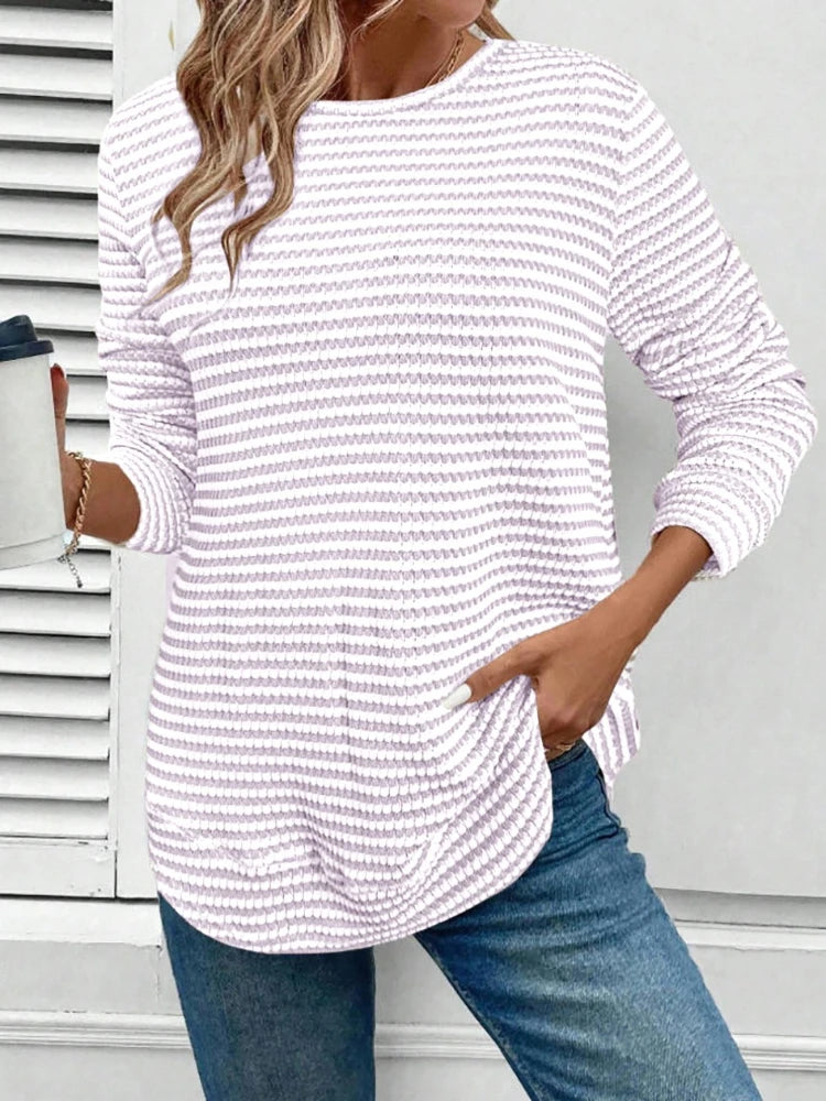 Pull Rayé Ajouré Femme – Style Chic