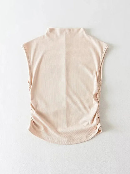 Débardeur Col Roulé Femme – Coupe Courte