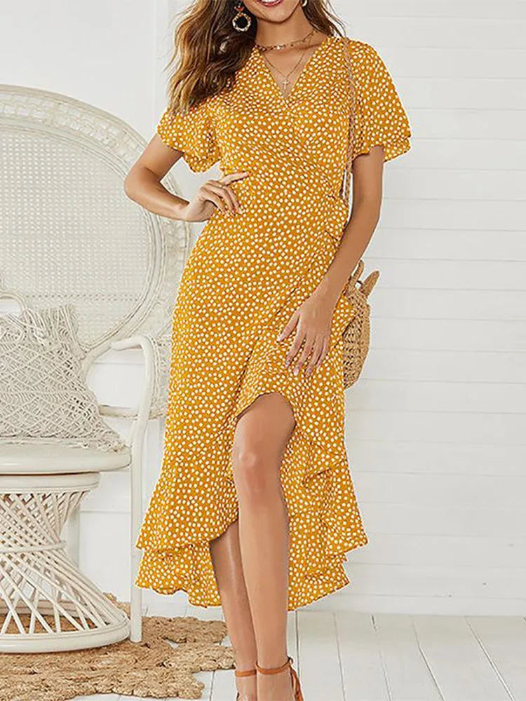 Robe longue en mousseline de soie pour femmes