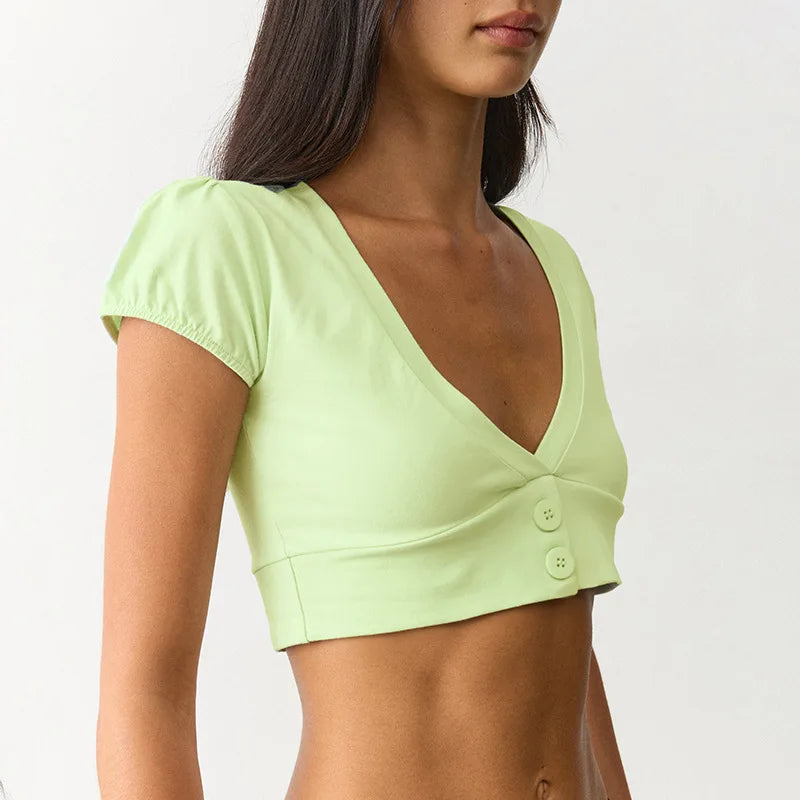 T-shirt court sexy pour femme