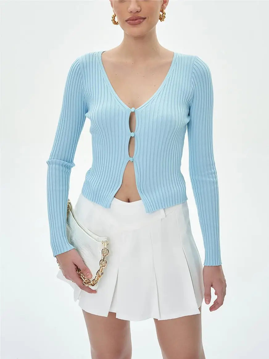 Cardigan court vintage pour femmes