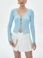 Cardigan court vintage pour femmes