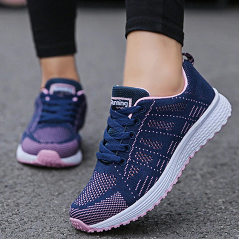 Baskets décontractées à lacets pour femmes