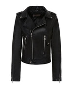 Veste en faux cuir pour femmes