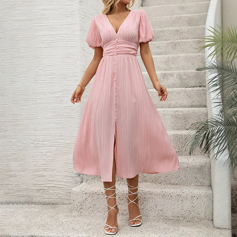 Robe mi-longue élégante pour femmes