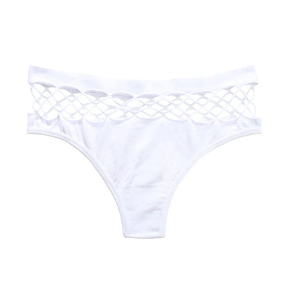 String Taille Haute Femme – Maille Ajourée Sans Couture