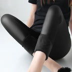Leggings taille haute Imitation cuir pour femmes