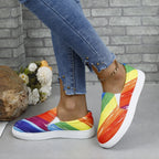 Chaussures basses élastiques assorties aux couleurs pour femmes