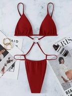 Maillot de bain une pièce à découpes hautes pour femmes