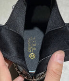 Bottine compensées en cuir véritable pour femmes