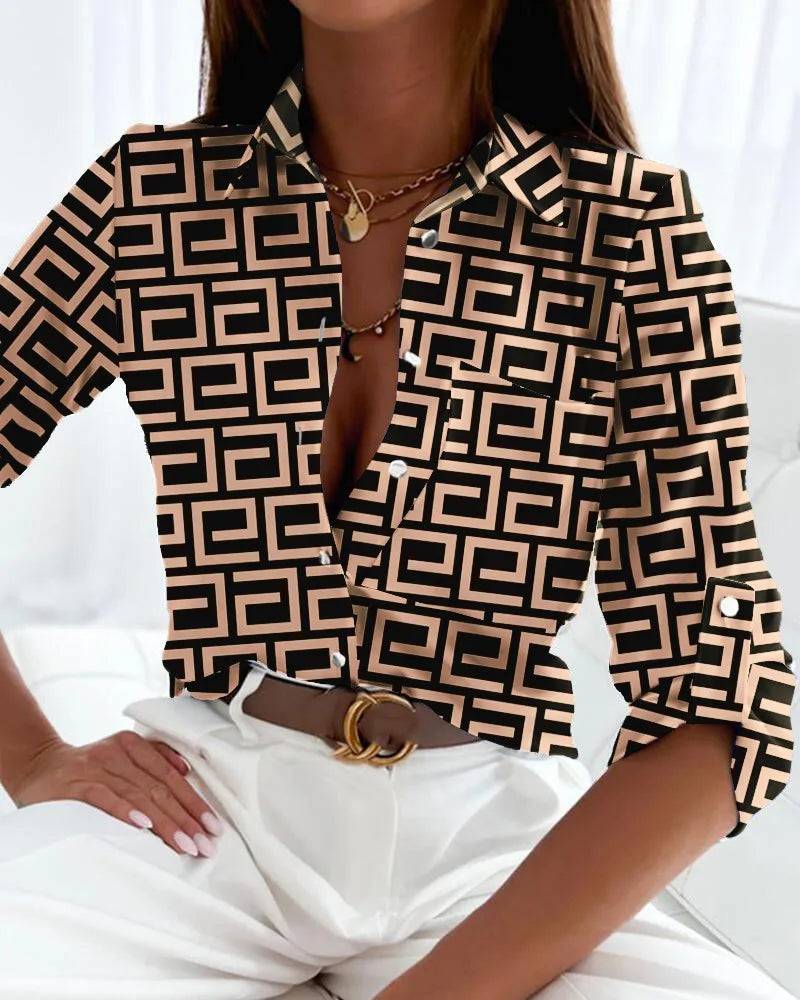 Chemise Boutonnée Femme – Manches Longues