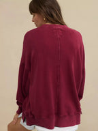 Sweat à capuche ample et décontracté à col rond pour femmes