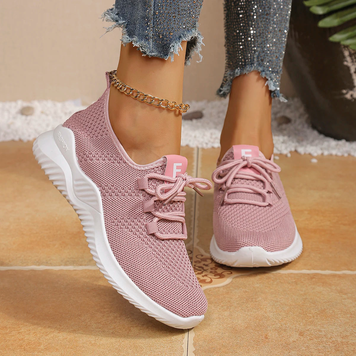 Chaussures de course légères et respirantes en maille pour femmes