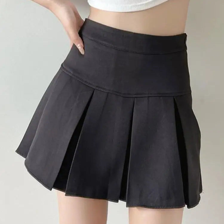 jupe plissée taille haute pour femmes