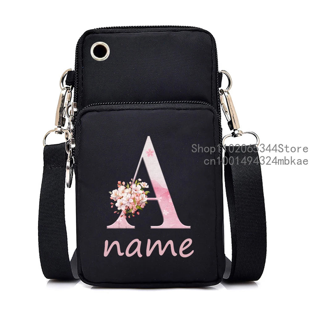Sac à bandoulière pour téléphone portable floral pour femmes
