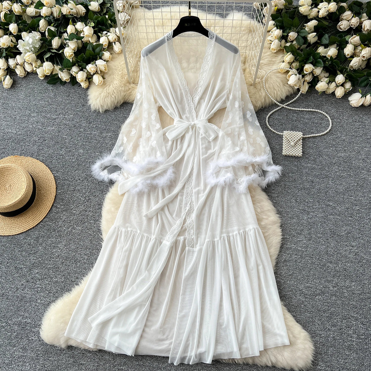 Robe Cardigan Femme – Élégante et Transparente
