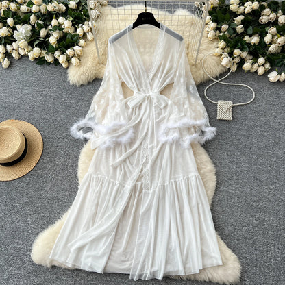 Robe Cardigan Femme – Élégante et Transparente