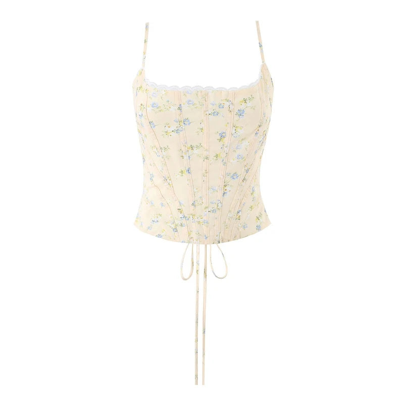 Débardeur sexy à imprimé floral pour femmes