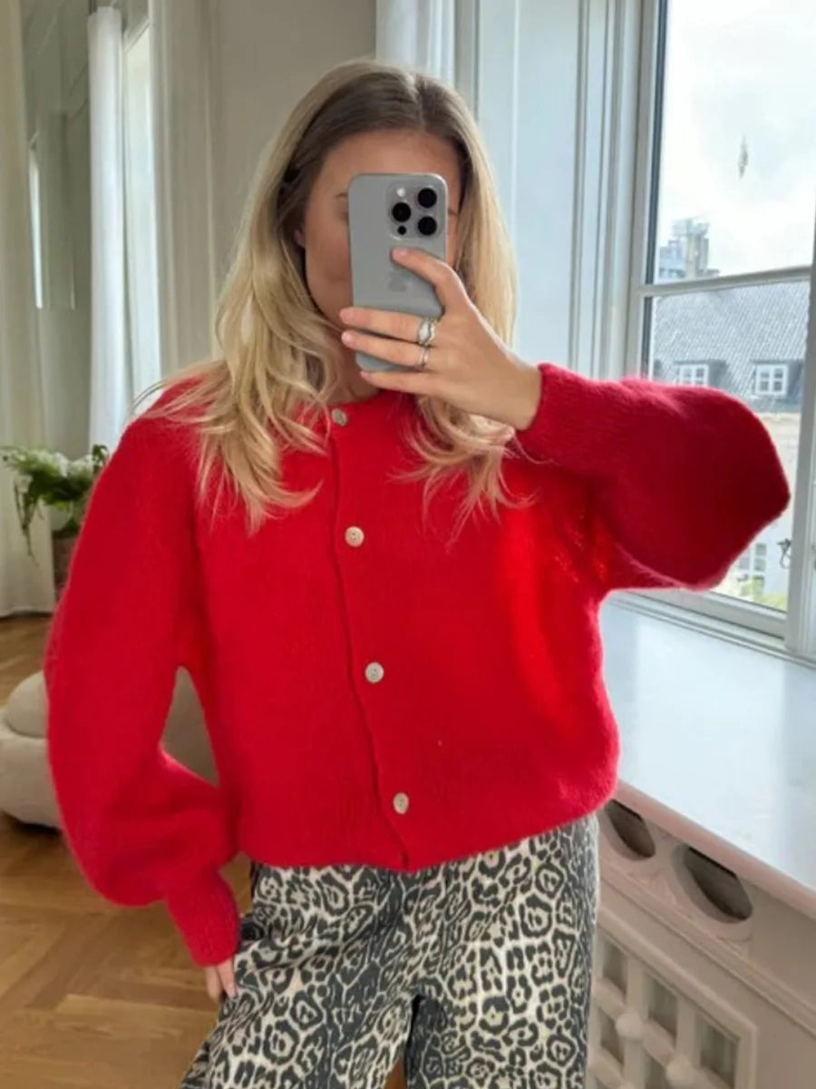 Cardigan en laine Macaron pour femmes