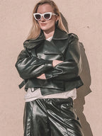 Veste en cuir pour femmes