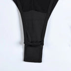 Body moulant sans manches et col en V pour femmes