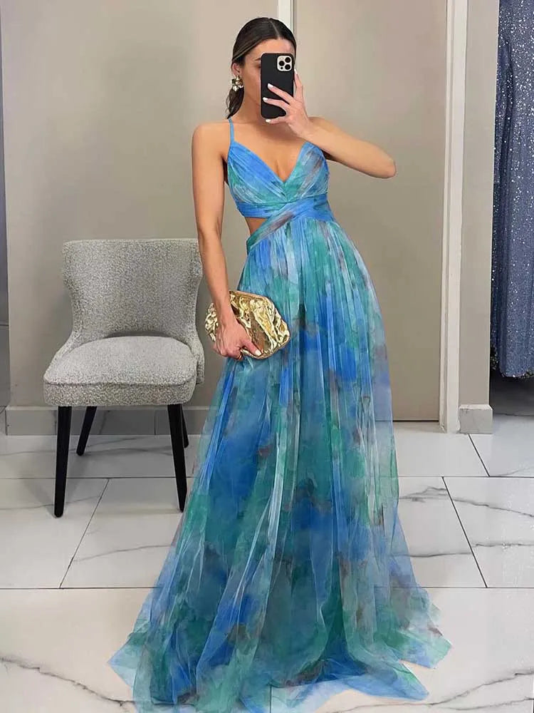Robe Longue Taille Haute Femme – Style Élégant