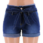 Shorts taille haute pour femmes