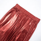 Ensemble 2 pièces en simili cuir dos nu pour femmes