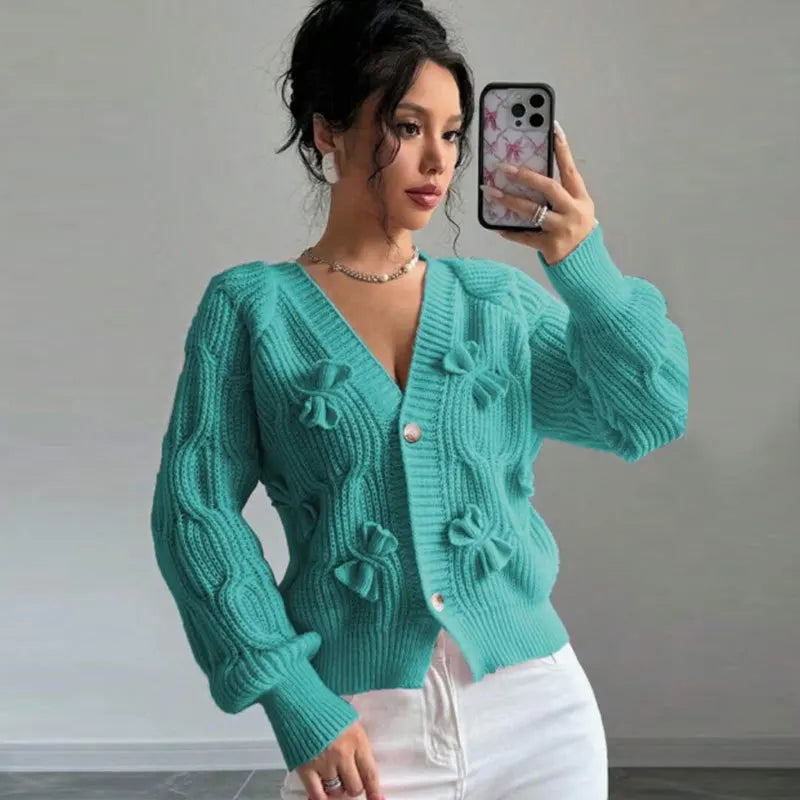 Pull tricoté à manches longues pour femmes