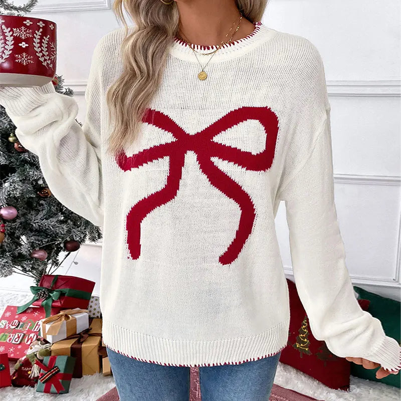 Pull en maille à col rond pour femmes