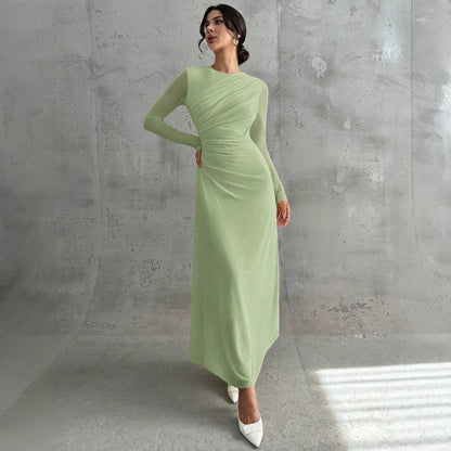 Robe en Maille Femme – Manches Longues et Ceinture