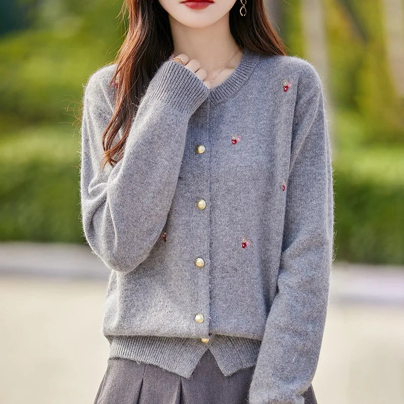 Pull coréen en tricot effet fourrure d'ours pour femmes