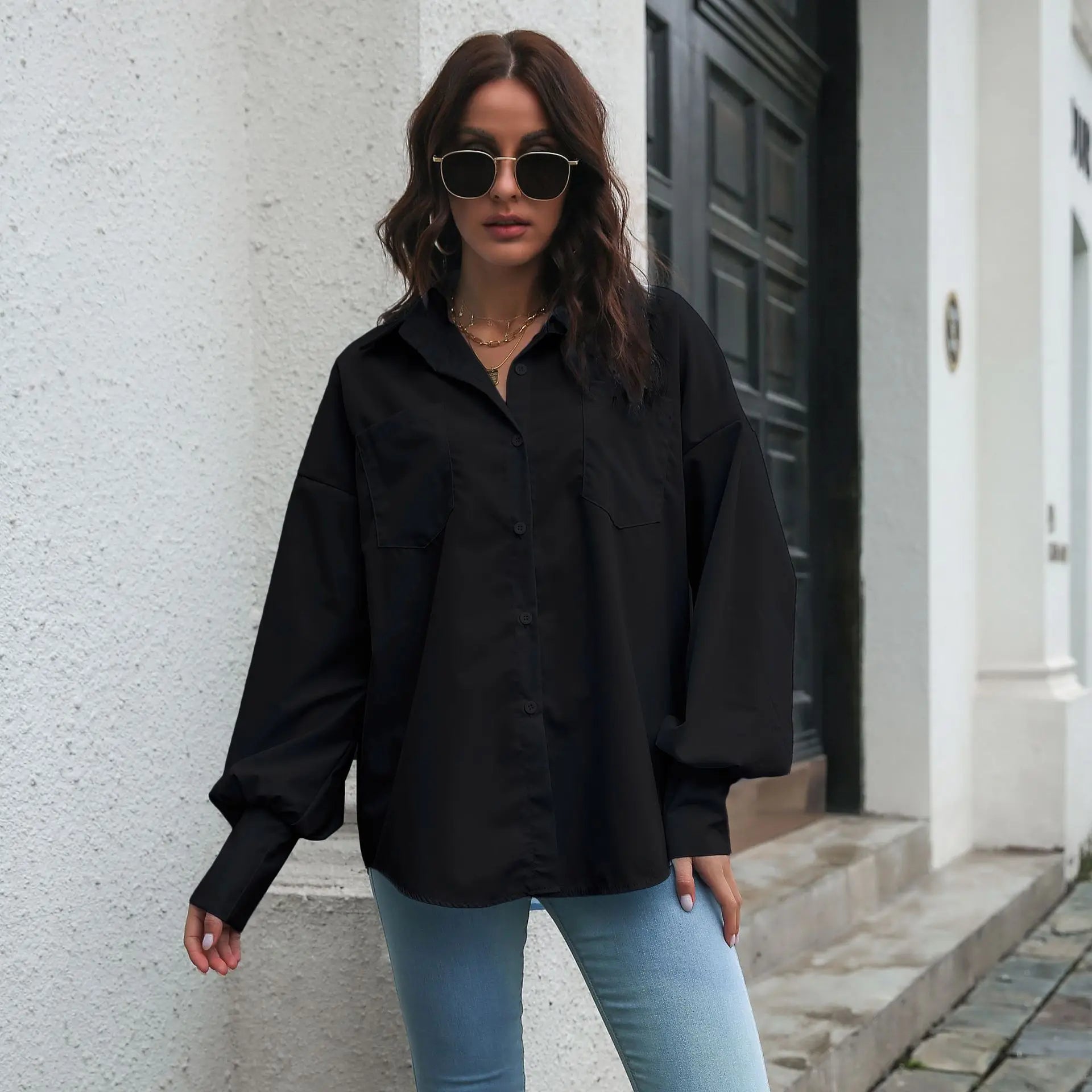 Cardigan à lanches en coton pour femmes