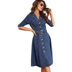 Robe en jean moulante amincissante pour femmes