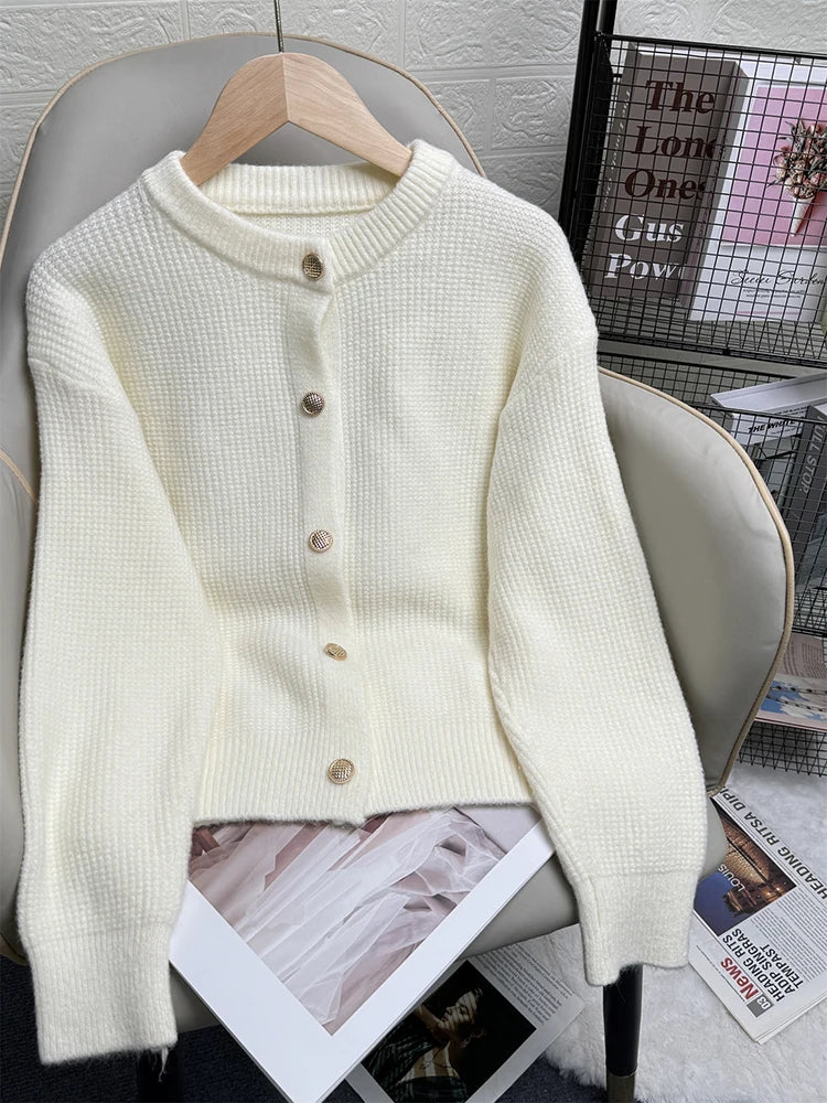 Gilet uni décontracté en maille pour femmes
